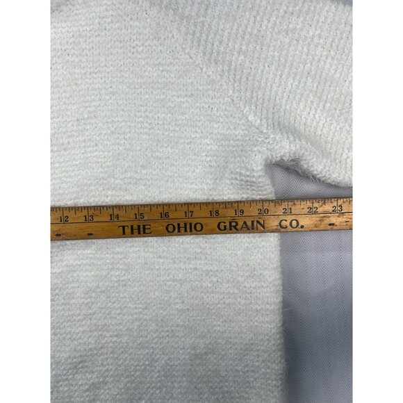 Fuzzy Mock Neck Sweater Lou & Gray White Womens M Soft Comfortcore Minimalist - Picture 6 of 6